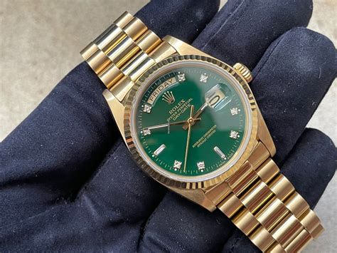 rolex 18038 green dial|rolex 18038 production years.